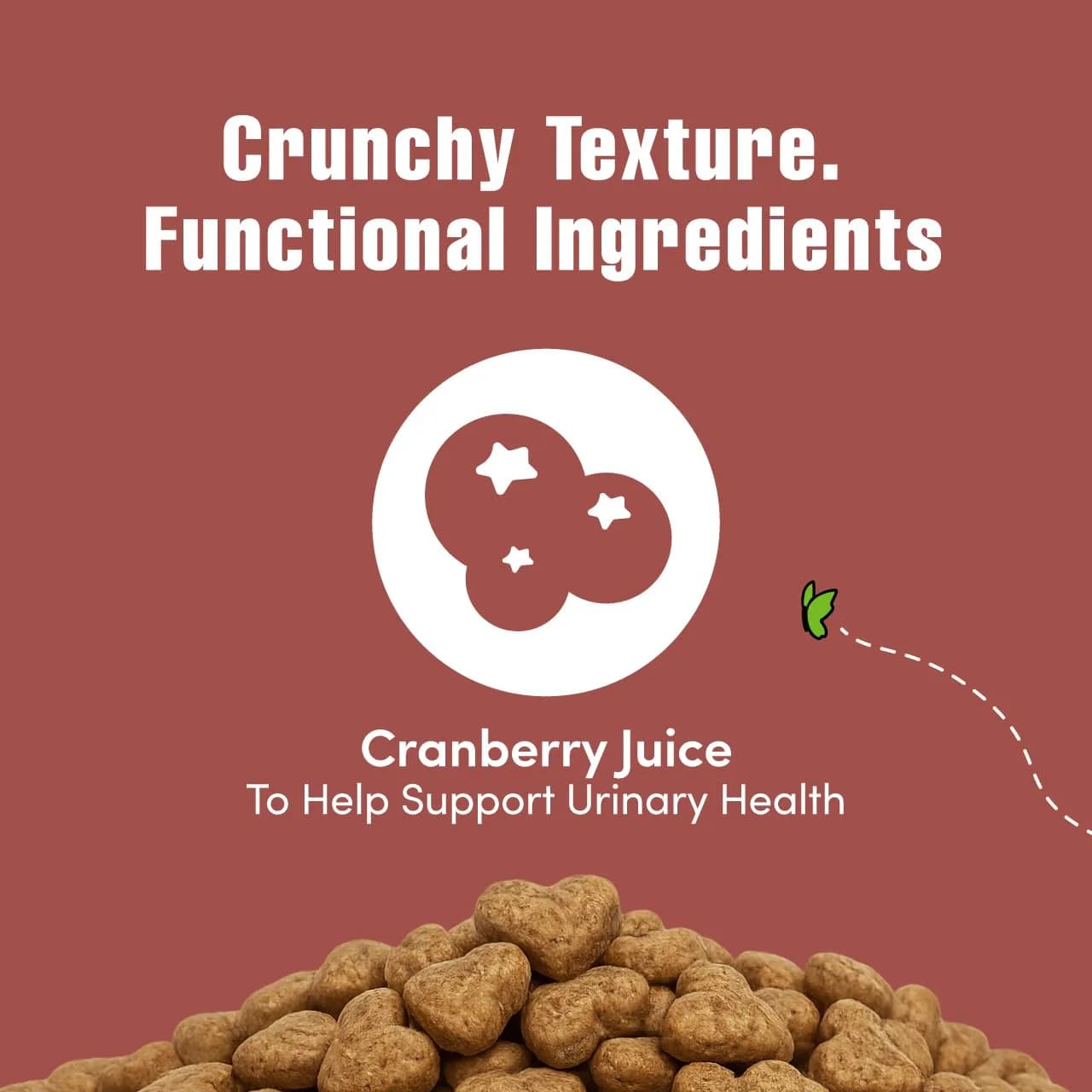 Get Naked Biteables Daily Crunchy Cat Treats for Skin Health, Cranberry Flavor, 2.5oz (70.87 g) | Functional Grain-Free Cat Snacks - view 5
