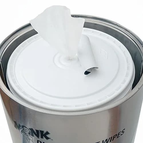 Monk Disinfecting Wipes Stainless Steel Stand W/Built-in Trash Can | Durable, Attractive Design for Gym & Home thumbnail 2