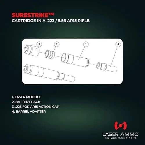 Laser Ammo SureStrike Training Laser Ultimate LE Edition | Works with 9mm/40S&W/45ACP | Class 1, 3.5mW | Invisible Laser thumbnail 4
