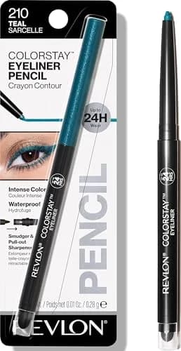 Revlon ColorStay Waterproof Eyeliner Pencil Teal 0.28g (0.01 oz) | Ophthalmologist Tested for Sensitive Eyes thumbnail 1