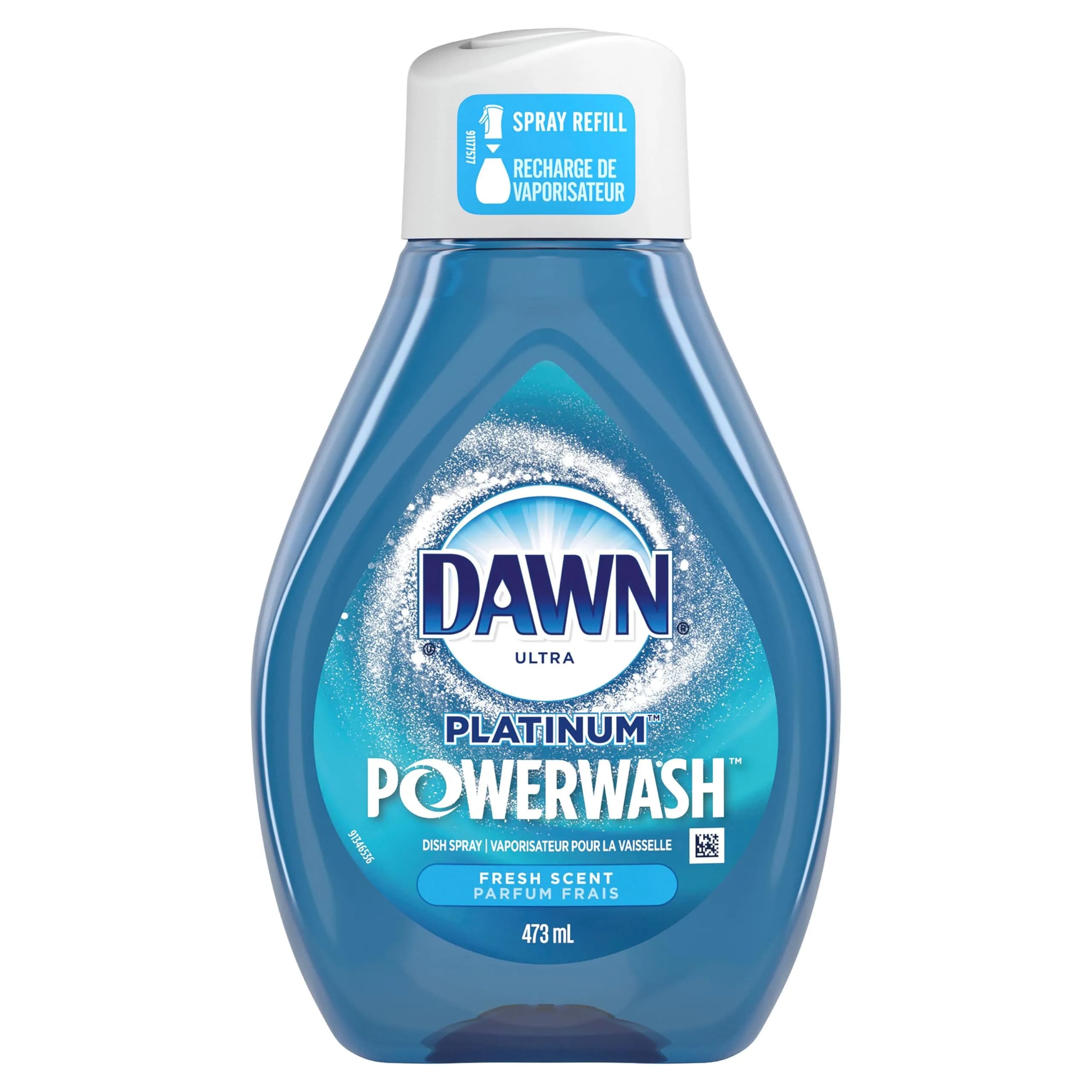 Dawn Platinum Powerwash Dish Spray Fresh Scent Refill 473ml (16 Fl Oz) | Grease Cleaning Power — Fresh