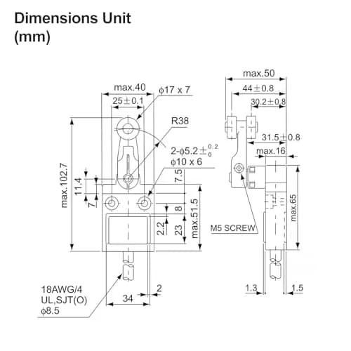 Baomain Limit Switch Rotary Roller Lever SPDT 5A IP67 | Heavy-Duty Industrial Automation thumbnail 2