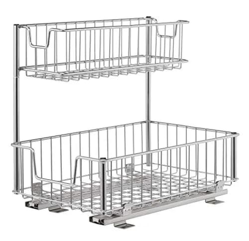 TRINITY Sliding Undersink and Cabinet Organizer with 2 Baskets | Max 50 lbs Capacity, 11.5" W x 17.75" D x 16" H thumbnail 1