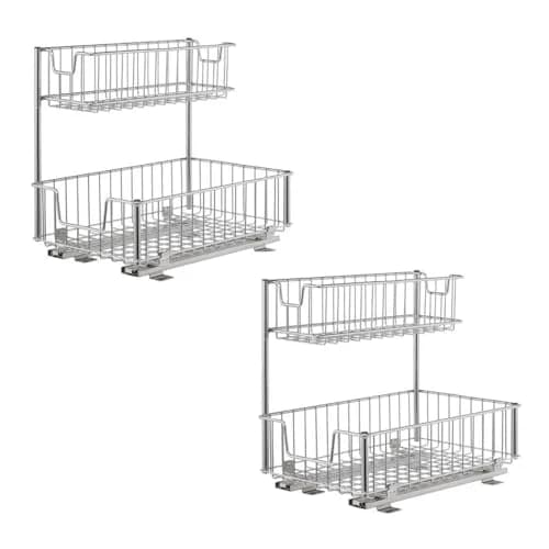 TRINITY Sliding Undersink and Cabinet Organizer with 2 Baskets | Max 50 lbs Capacity, 11.5" W x 17.75" D x 16" H thumbnail 2