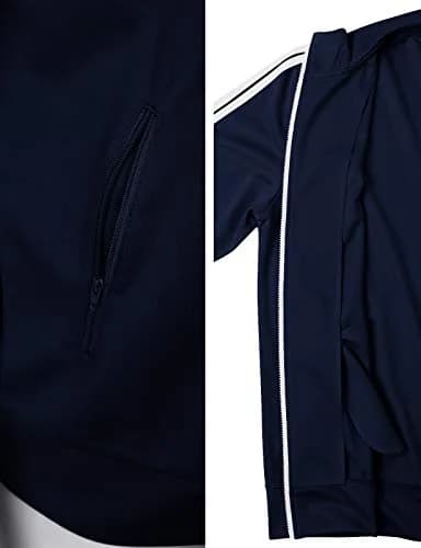 H2H Mens Active Slim Fit Track Lightweight Jacket Zip-up Long Sleeve NAVY US L/Asia XL thumbnail 6