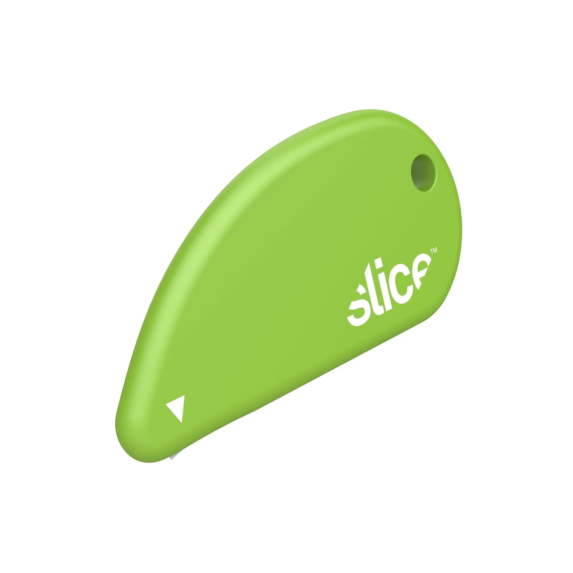 Slice 00100 Ceramic Blade Safety Cutter, Green | Opens Packaging, Trims Photos, Keychain Ready — Micro Cutter