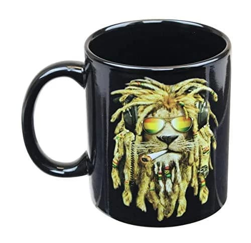 JUST FUNKY Reggae Lion 11oz Coffee Mug | Durable Ceramic Animal-Themed Drinkware thumbnail 2
