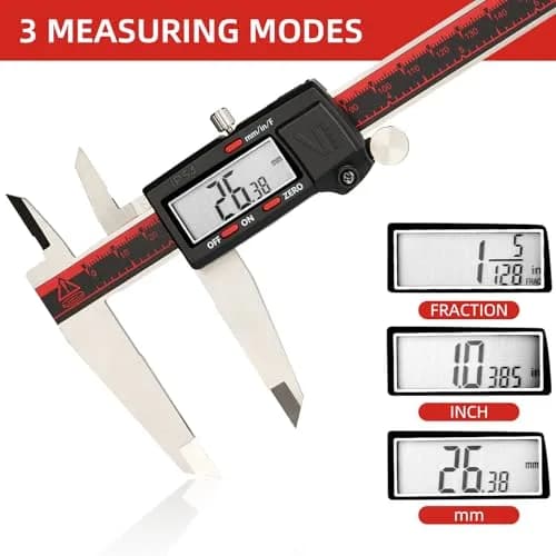 VINCA DCLA-1205 Digital Caliper 300mm (12 Inch) | IP54 Stainless Steel, Inch/Metric/Fraction Conversion thumbnail 2