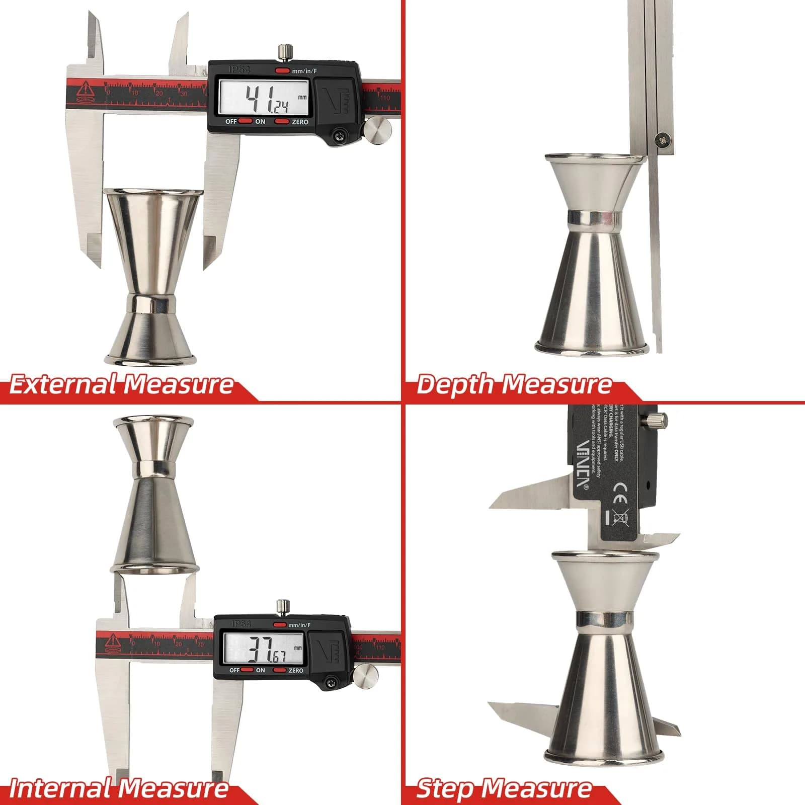 VINCA DCLA-1205 Digital Caliper 300mm (12 Inch) | IP54 Stainless Steel, Inch/Metric/Fraction Conversion - view 3