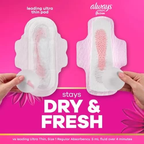 Always Feminine Pads Size 2 | Heavy Absorbency, Lightly Scented, 78 Count thumbnail 5