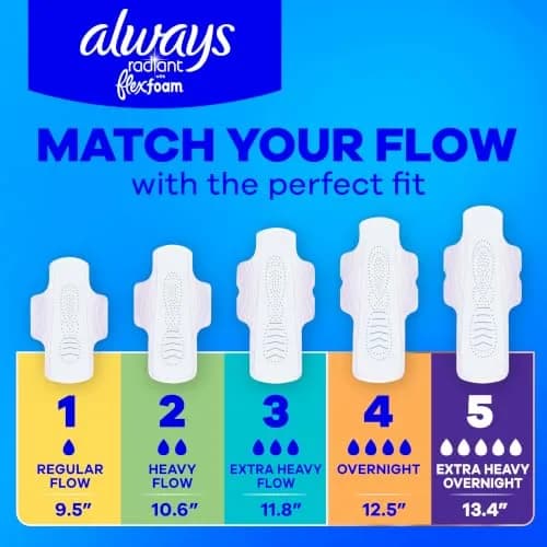 Always Feminine Pads Size 2 | Heavy Absorbency, Lightly Scented, 78 Count thumbnail 8