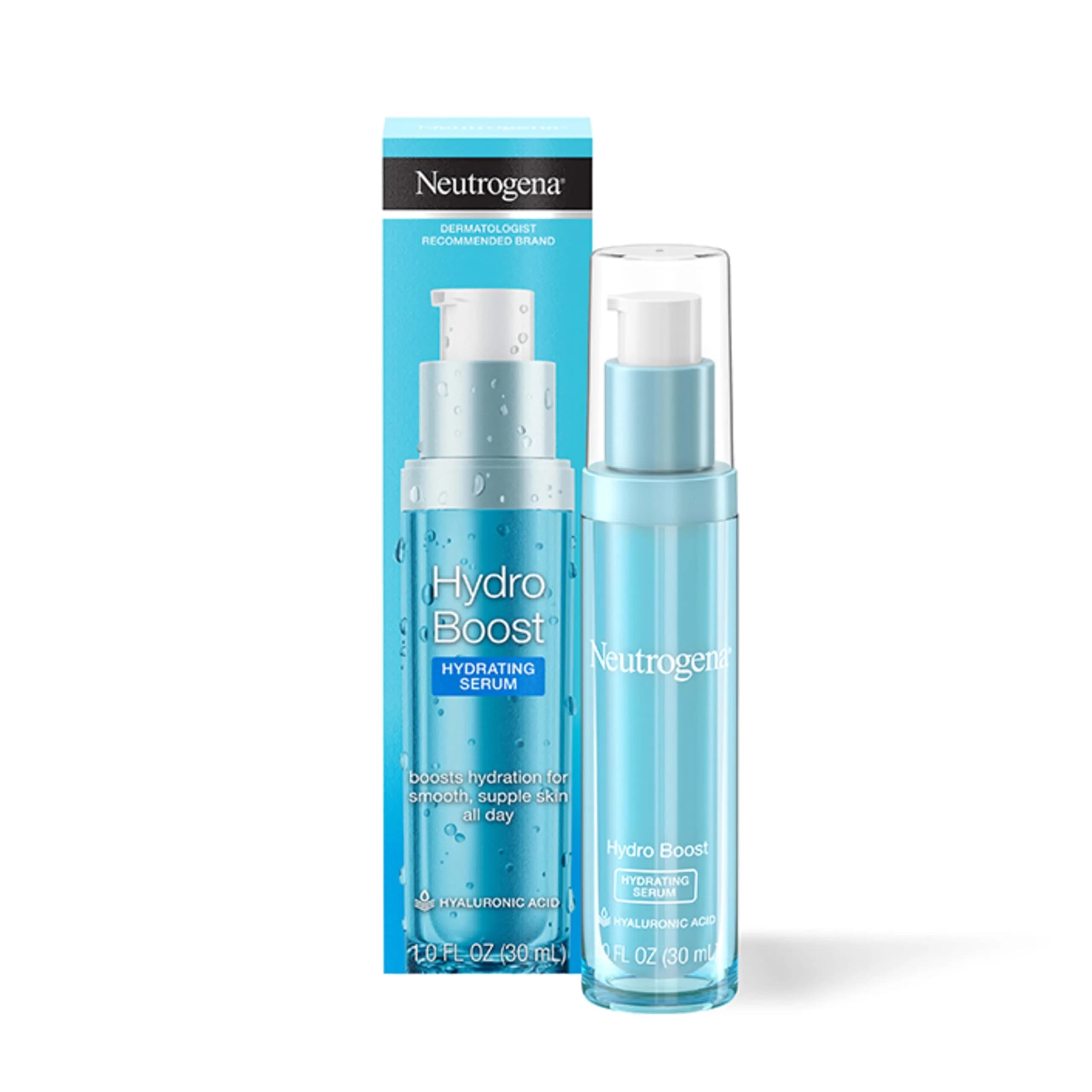 Neutrogena Hydro Boost Hydrating Serum with Hyaluronic Acid, 1 fl. oz | Instant hydration boost for dry, oily & combination skin