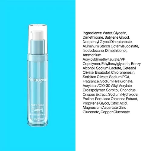 Neutrogena Hydro Boost Hydrating Serum with Hyaluronic Acid, 1 fl. oz | Instant hydration boost for dry, oily & combination skin thumbnail 8