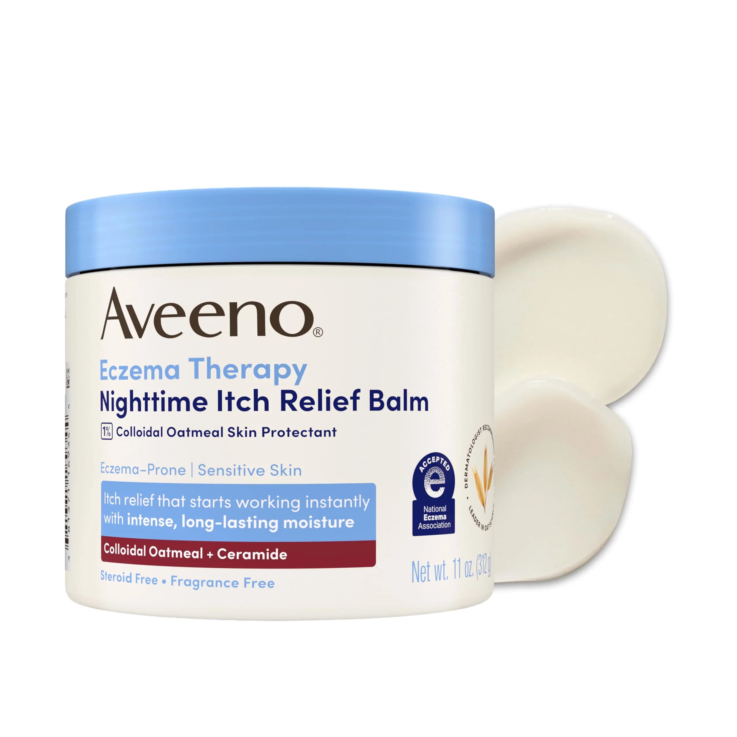 Aveeno Eczema Therapy Nighttime Itch Relief Body Balm 312g (11 Oz) | Soothes Itchy Skin & Restores Moisture Barrier - main product image