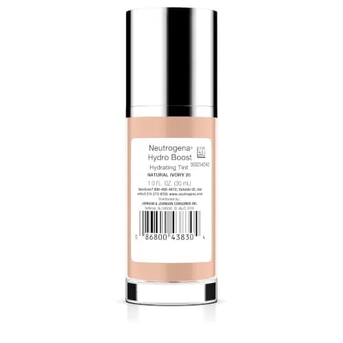 Neutrogena Hydro Boost Tint Foundation Makeup 20 Natural Ivory | Hydrating, Lightweight, Hydrates Skin 24H thumbnail 8