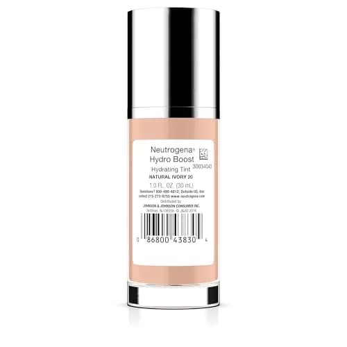 Neutrogena Hydro Boost Tint Foundation Makeup 20 Natural Ivory | Hydrating, Lightweight, Hydrates Skin 24H thumbnail 9