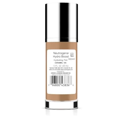 Neutrogena Hydro Boost Tint Foundation Makeup, 105 Caramel, 1.0 fl oz | Hydrating, Oil-Free for Dry Skin thumbnail 8