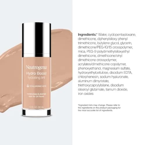 Neutrogena Hydro Boost Hydrating Tint Foundation Buff 30 | Hydrates & Evens Skin (70-120 chars) thumbnail 8