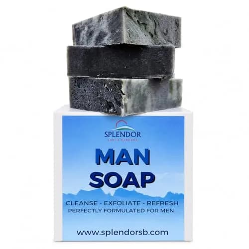 Splendor Santa Barbara Natural Soap for Men (10.5 oz) – Handmade Cold-Process Bars with Oils, Shea Butter & Clays – Long-Lasting Outdoors Mountain Scent thumbnail 1