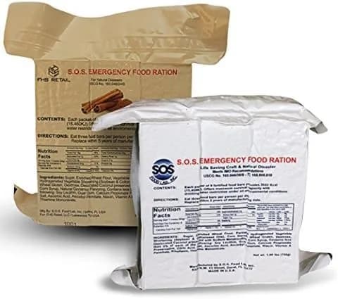 S.O.S. Rations Emergency 3600 Calorie Food Bar 2 Pack | High Energy Value for Disaster Preparedness thumbnail 2