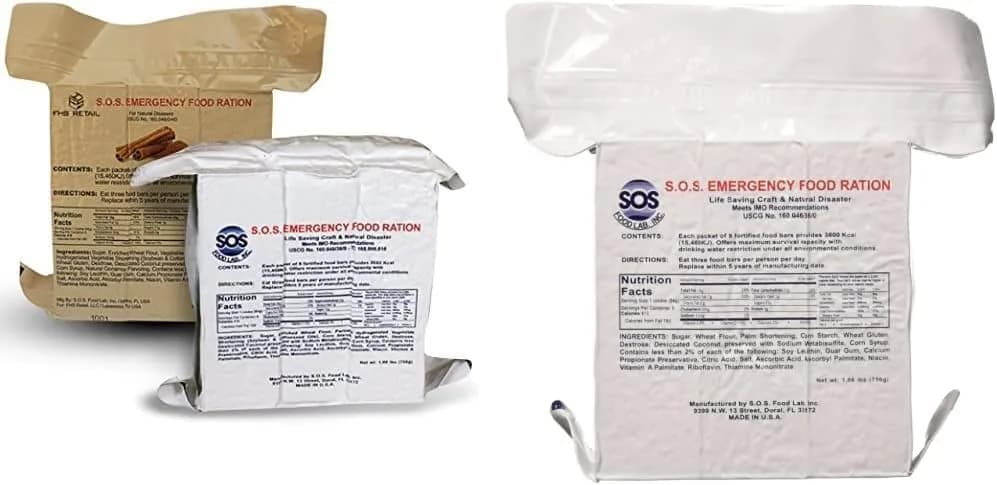 S.O.S. Rations Emergency 3600 Calorie Food Bar 2 Pack | High Energy Value for Disaster Preparedness thumbnail 3