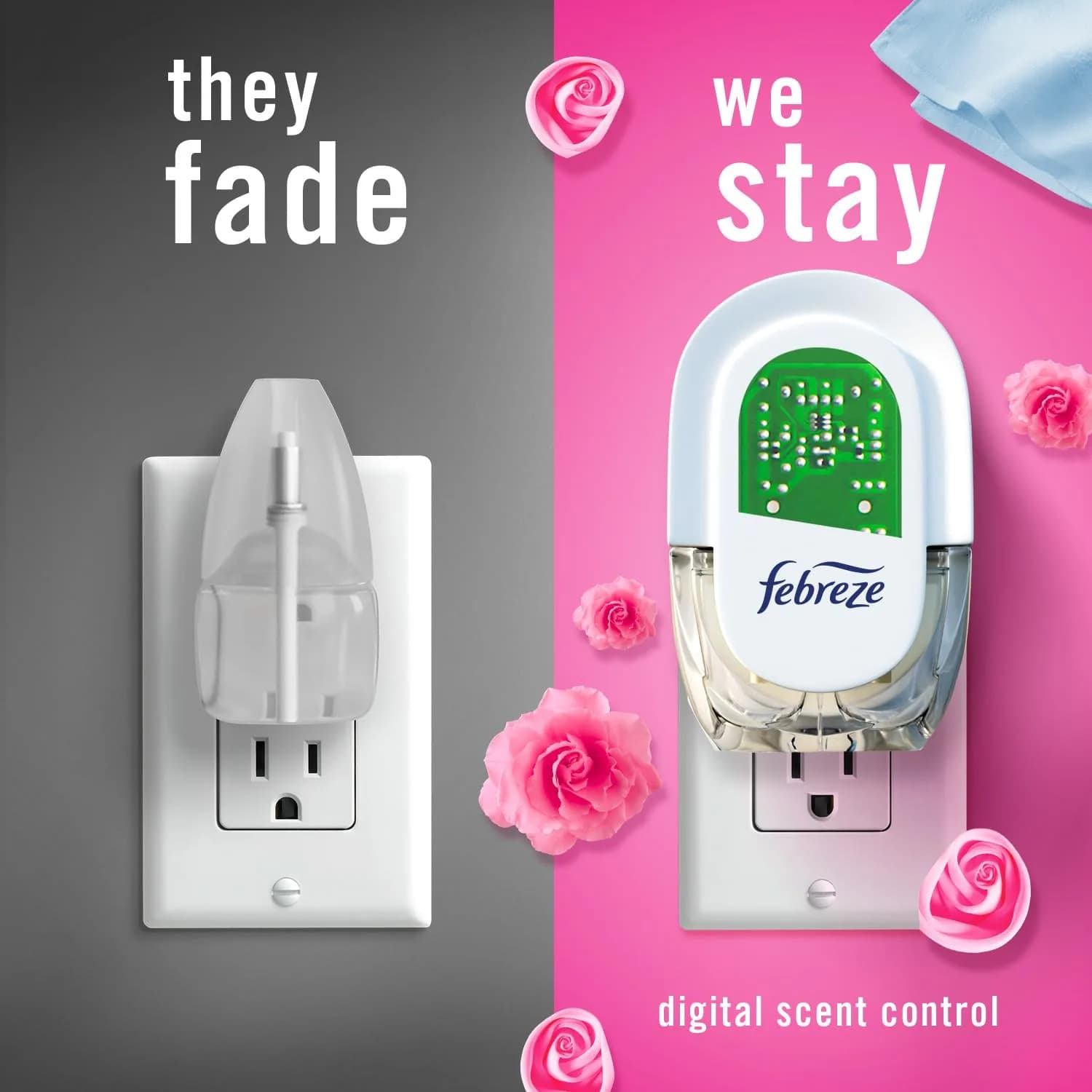Febreze Fade Defy Plug-In Air Freshener Refills, Downy April Fresh Scent, 2.61 Fl Oz (77ml) | Lasts 50 Days on Low - view 5