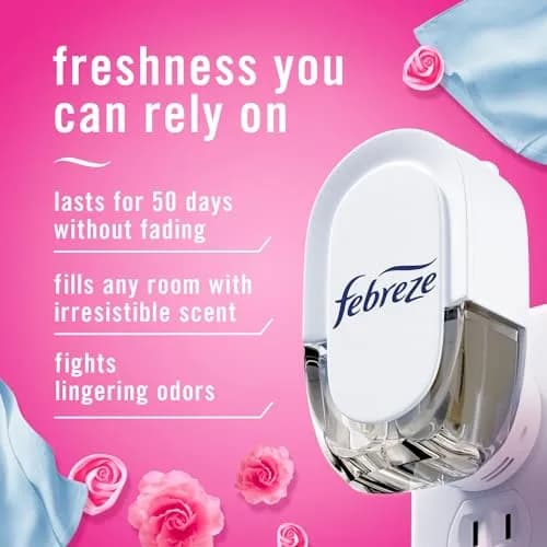 Febreze Fade Defy Plug-In Air Freshener Refills, Downy April Fresh Scent, 2.61 Fl Oz (77ml) | Lasts 50 Days on Low thumbnail 2