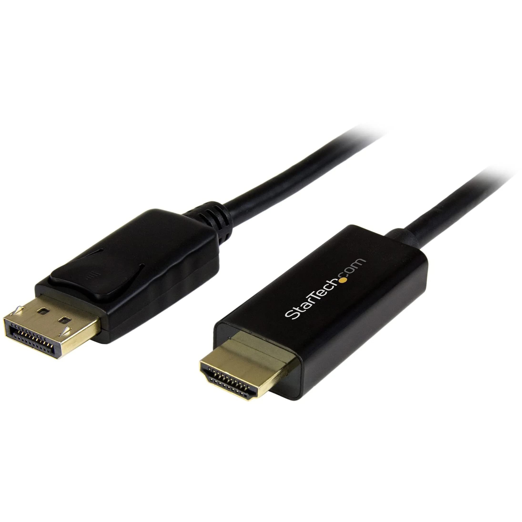 StarTech.com 10ft DisplayPort to HDMI Cable 4K 30Hz | Passive DP to HDMI Adapter Cable — Black