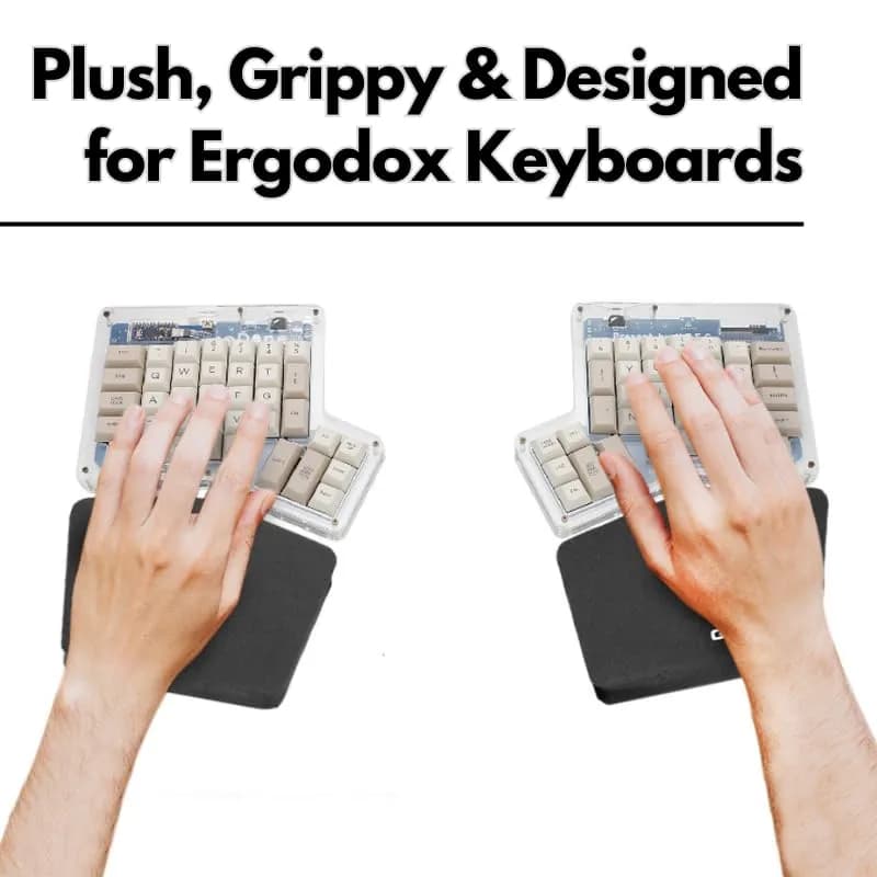 GRIFITI Fat Wrist Pad Ergodox 2 Piece Set 6.5" x 4.2" x 0.75" | Ergonomic Support for Gaming & Office Use thumbnail 6