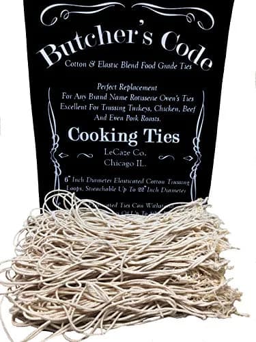 Butcher's Code Rotisserie Cooking Ties – 50 Heat-Safe Cotton Elastic Loops | Secure Poultry & Meat thumbnail 7