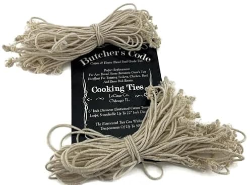 Butcher's Code Rotisserie Cooking Ties – 50 Heat-Safe Cotton Elastic Loops | Secure Poultry & Meat thumbnail 8