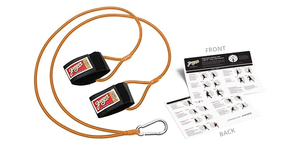 J-Bands Resistance Bands for Pitchers, Baseball & Softball | Portable Baseball Training Equipment for Youth & Adults — Fluorescent Orange