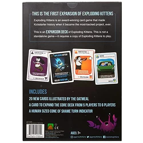 Exploding Kittens Imploding Kittens Expansion Set 20 Cards | Adds New Cards & Mechanics for 6 Players thumbnail 5