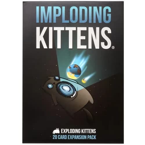 Exploding Kittens Imploding Kittens Expansion Set 20 Cards | Adds New Cards & Mechanics for 6 Players thumbnail 1