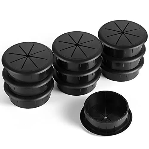 HYCC 10 Pack 2-3/8 Inch Flexible Desk Grommet | Organize Wires Effectively thumbnail 1