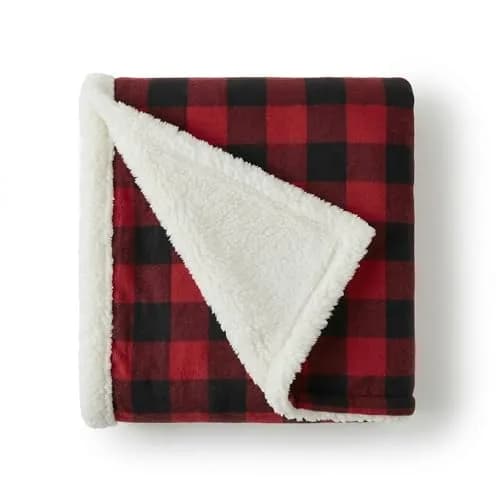 Eddie Bauer Sherpa Throw Blanket 127x152 cm (50x60 in) | Ultra Soft Reversible Fleece & Plush Sherpa Blanket thumbnail 1