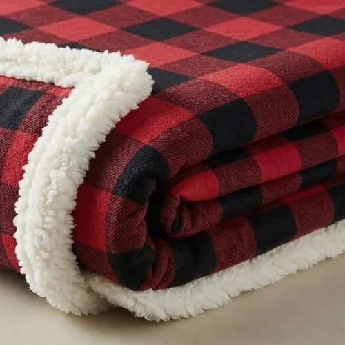 Eddie Bauer Sherpa Throw Blanket 127x152 cm (50x60 in) | Ultra Soft Reversible Fleece & Plush Sherpa Blanket thumbnail 2