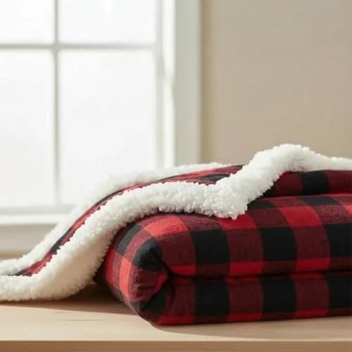 Eddie Bauer Sherpa Throw Blanket 127x152 cm (50x60 in) | Ultra Soft Reversible Fleece & Plush Sherpa Blanket thumbnail 3