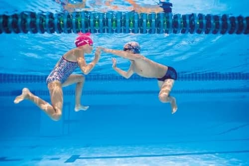 ARENA Tracks Junior Youth Racing Swim Goggles Kids Swimmers Anti-Fog Coated Non-Mirror Lens, Blue/White/Fluo Yellow thumbnail 4