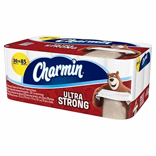 Charmin Ultra Strong Toilet Paper, 30 Large Rolls | 1-Ply Toilet Paper for India thumbnail 1