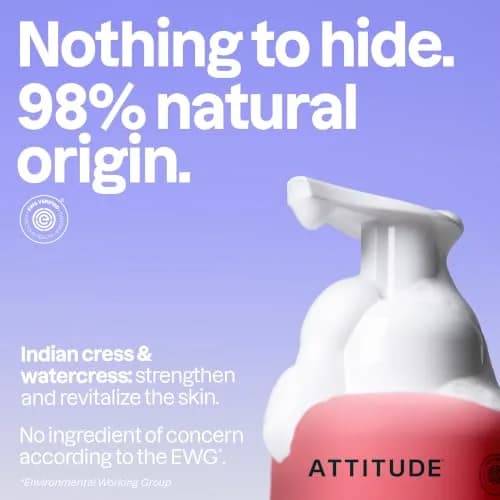 ATTITUDE Foaming Hand Soap Pink Grapefruit 295ml (10 Fl Oz) | EWG Verified Natural Formula thumbnail 3