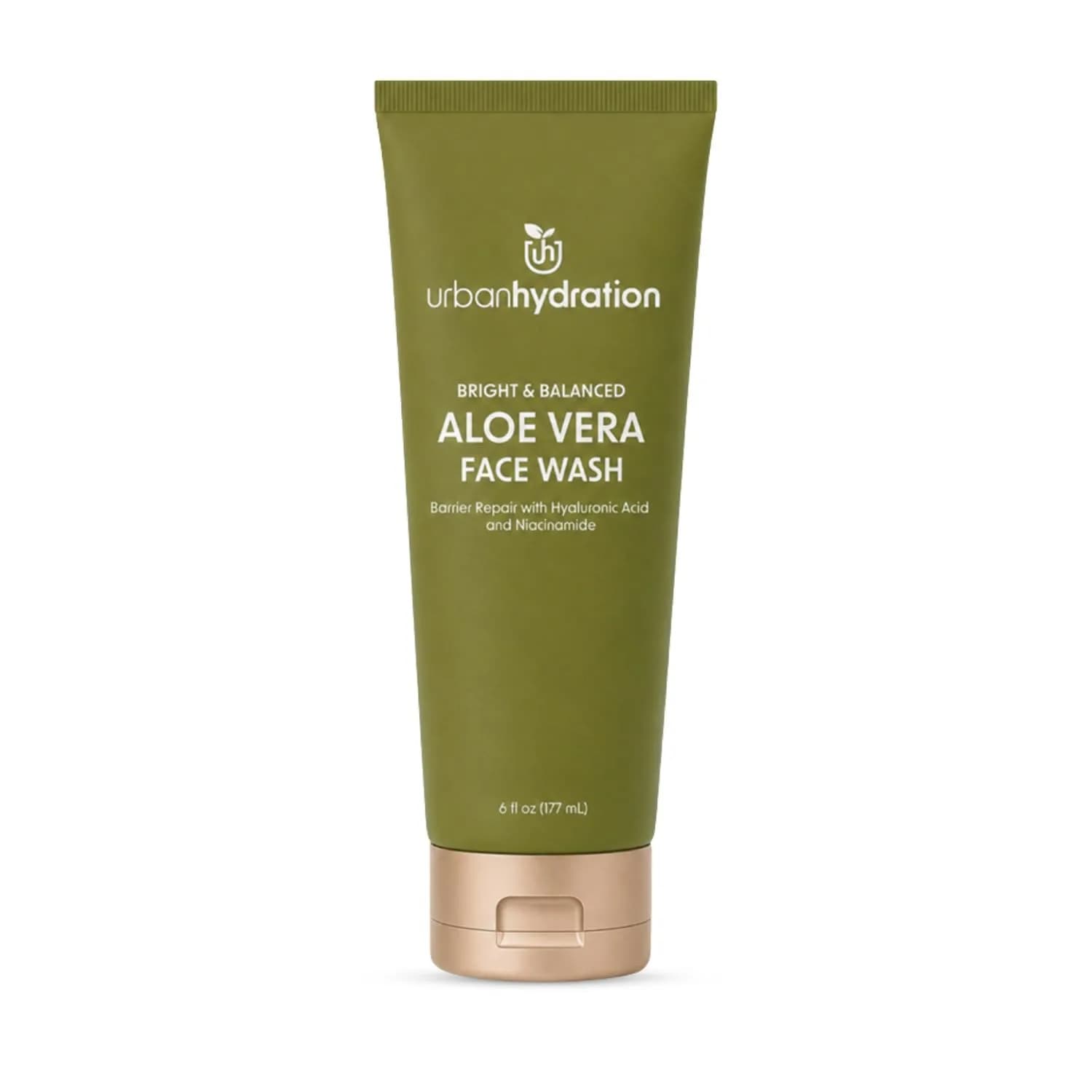 Urban Hydration Bright & Balanced Aloe Vera Leaf Face Wash - 6 Fl Oz | Gentle, Hydrates, Detoxes, Helps with Acne, Suitable for All Skin Types