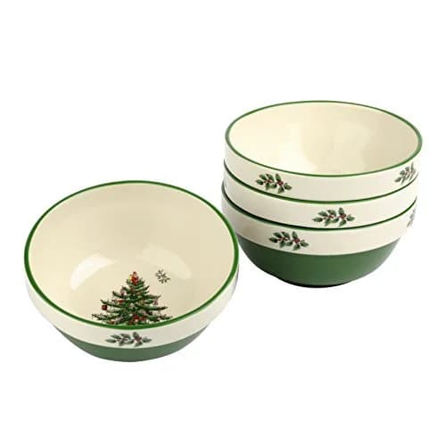 Spode Christmas Tree Stacking Bowls, Set of 4 - Festive Holiday Dinnerware thumbnail 1