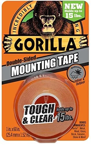 Gorilla Tough & Clear Mounting Tape 1" x 60" (25mm x 1.5m) — 24 Rolls | Bonds to Brick, Concrete, Stone, Glass, Metal, Plastic, Tile, Wood thumbnail 2