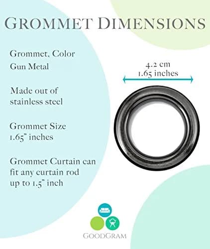 GoodGram 2 Pack Semi Sheer Ombre Grommet Curtain Panels - Assorted Colors (Citrus Multi) | Modern Ombre Design thumbnail 3