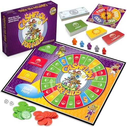 Rich Dad CASHFLOW for Kids Board Game, Children's Edition, 11 x 15 inches | Educational Money Game for Ages 6+ thumbnail 1