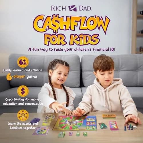 Rich Dad CASHFLOW for Kids Board Game, Children's Edition, 11 x 15 inches | Educational Money Game for Ages 6+ thumbnail 2