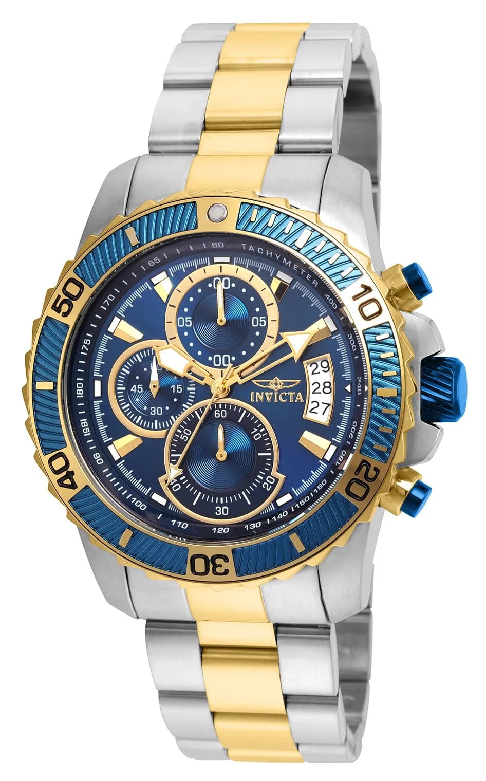 Invicta Men's 22415 Pro Diver Analog Quartz Watch 45mm | Two Tone, Water Resistant