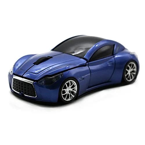 MGbeauty Sports Car Wireless Mouse | 1600 DPI Optical Gaming Mouse for PC & MAC (Blue, 11.2cm) thumbnail 6
