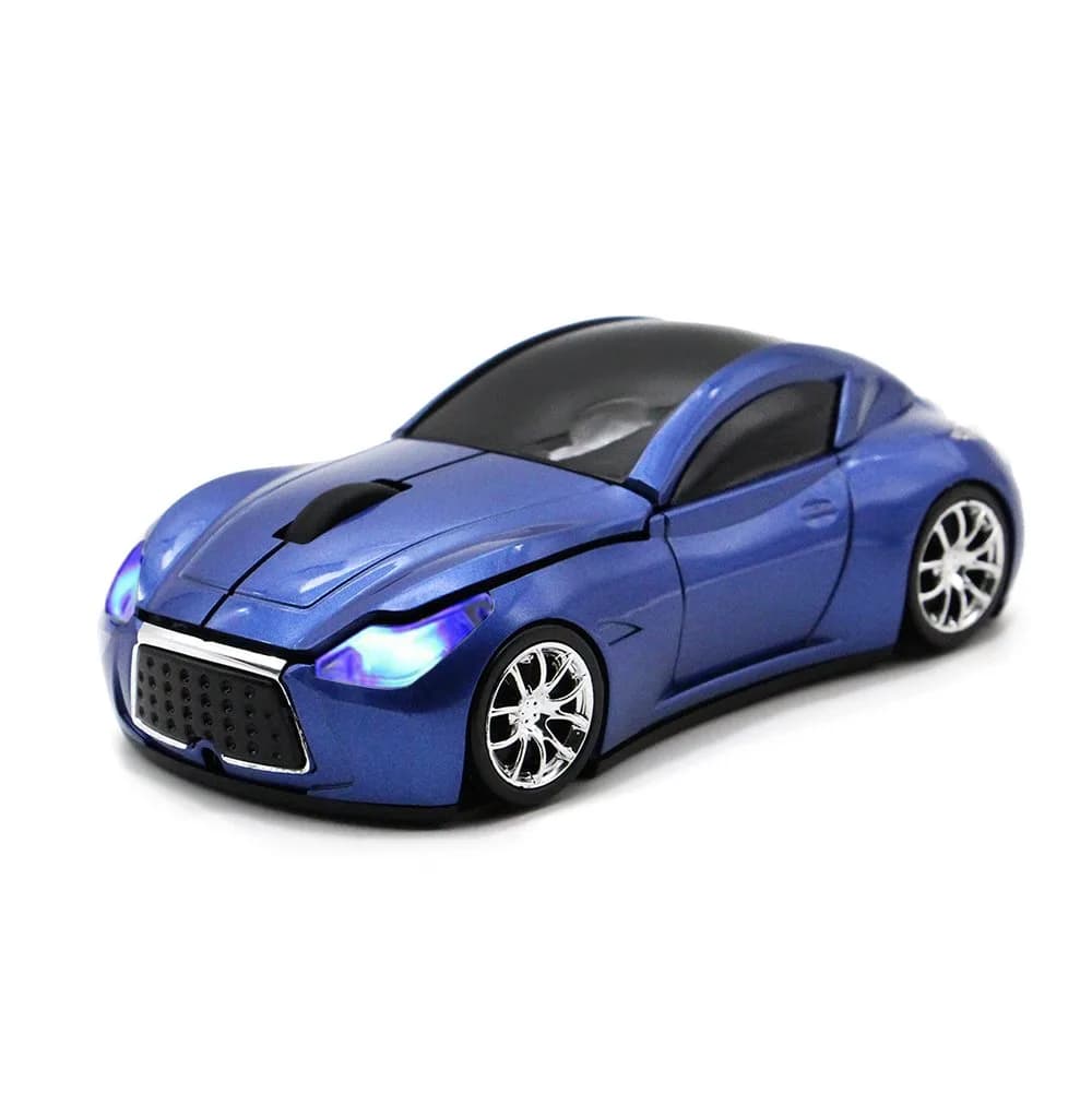 MGbeauty Sports Car Wireless Mouse | 1600 DPI Optical Gaming Mouse for PC & MAC (Blue, 11.2cm) - main product image